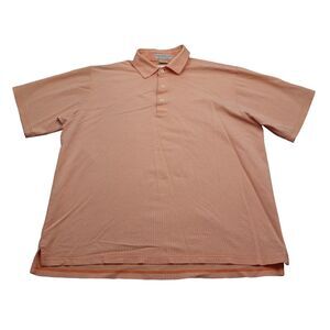 Martin Shirt Mens XL Orange Short Sleeve Collared Knitted Chest Button Polo